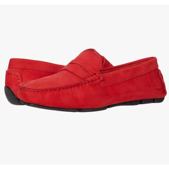 Massimo Matteo Penny Keeper Red Suede Loafers Women’s Size 11b 11 Fall Loafer - Picture 1 of 13